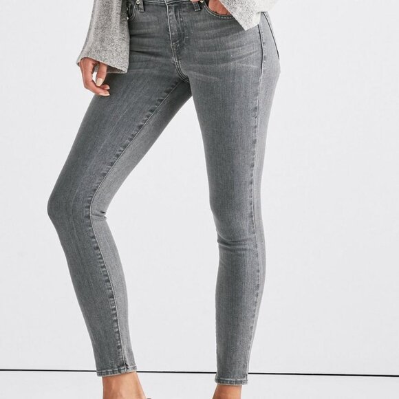 Lucky Brand ava super skinny grey jeans  2 - Picture 3 of 10